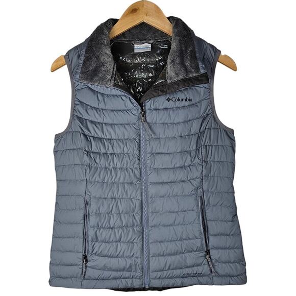 Columbia Jackets & Blazers - Columbia puffy vest womens size M grey silver lining